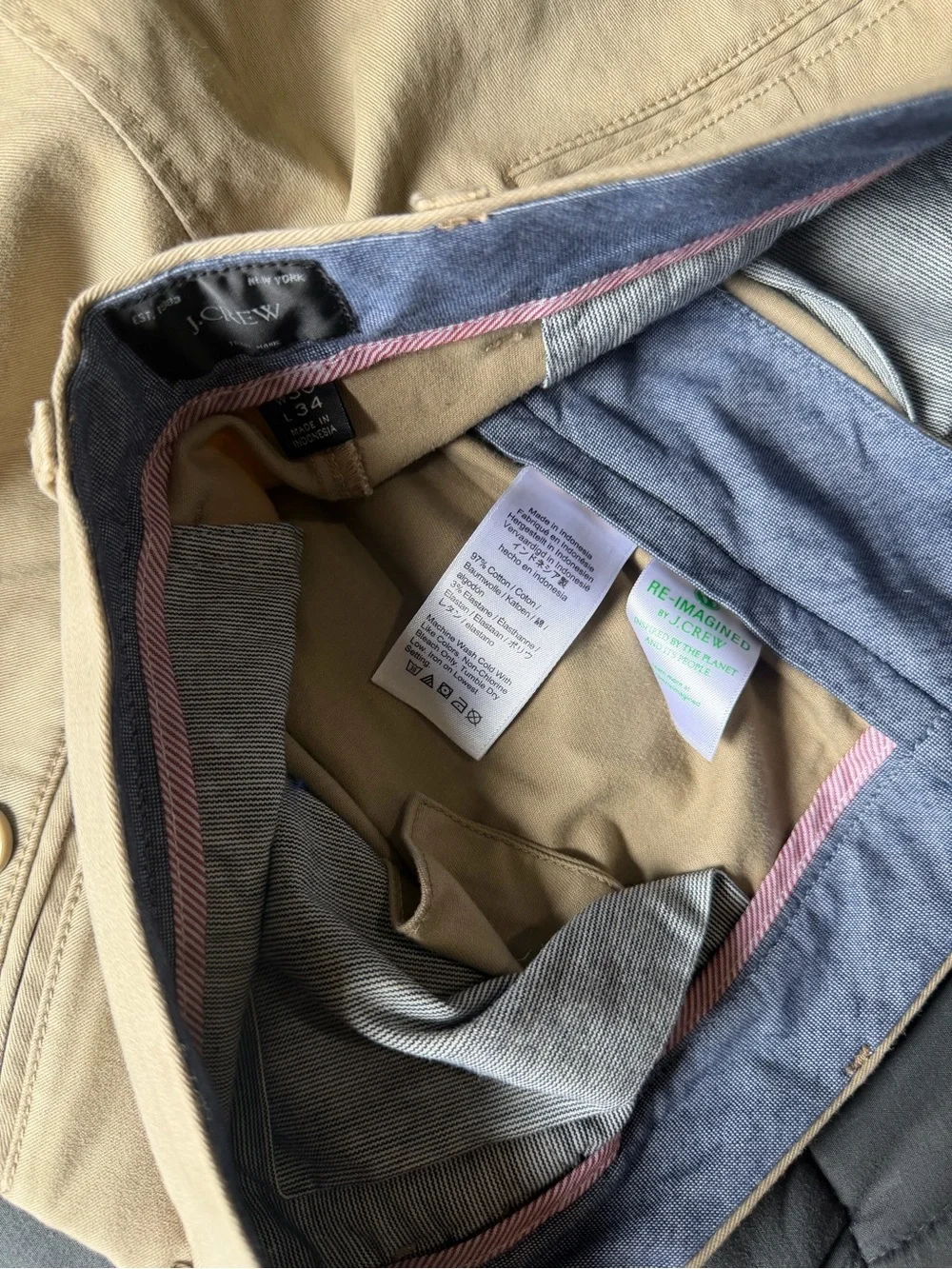 J. Crew Beige/Tan Slim Cotton Pants